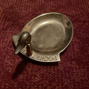 Vintage Hampton Brass Pocket Change Holder with Duck Head
